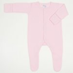 Orchid pink long-sleeve sleep with gloves - center-snap | liloo