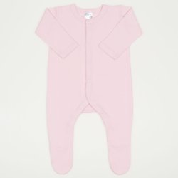Orchid pink long-sleeve sleep & play with footies - center-snap