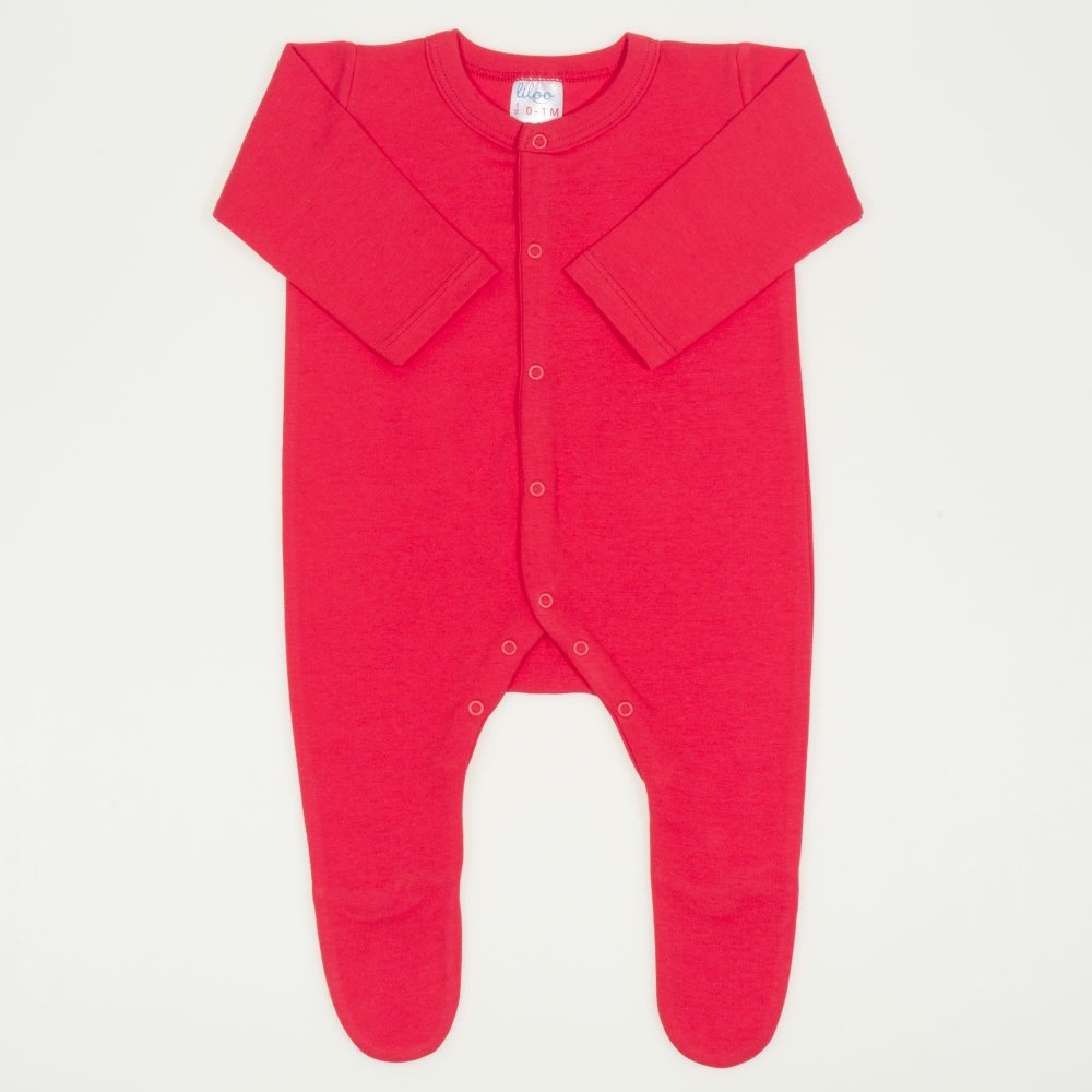 Red tomato long-sleeve sleep & play with footies - center-snap | liloo