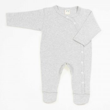 long sleeve overalls and trousers with gray organic cotton boots liloo