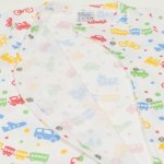 White long-sleeve sleep & play with footies with transport toys print | liloo