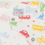 White long-sleeve sleep & play with footies with transport toys print | liloo