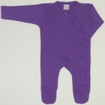 Purple deep lavender long-sleeve sleep & play with footies | liloo