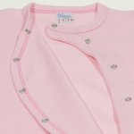 Orchid pink long-sleeve sleep & play with footies with giraffe print  | liloo