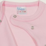 Salopeta maneca lunga si pantaloni cu botosei orchid pink uni | liloo