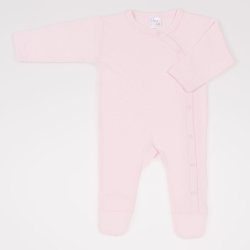 Pink long-sleeve sleep & play with footies - premium multilayer material with model