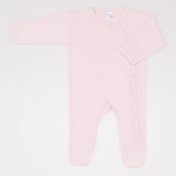 Pink long-sleeve sleep & play with footies - premium multilayer material with model | liloo