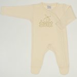 Vanilla custard long-sleeve sleep & play with footies with Sweet bee print  | liloo