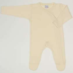 Vanilla custard long-sleeve sleep & play with footies 