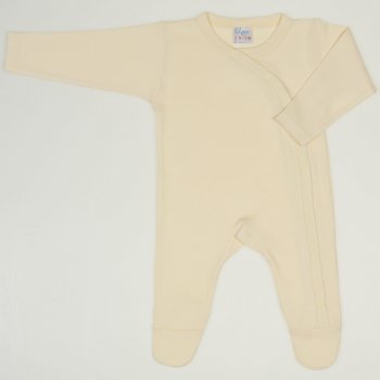 Vanilla custard long-sleeve sleep & play with footies 