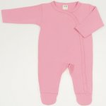 Brandied apricot organic cotton long-sleeve sleep & play with footies (side-snap) | liloo