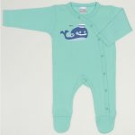 Cockatoo long-sleeve sleep & play with footies with whale print  | liloo