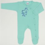 Cockatoo long-sleeve sleep & play with footies with horse print  | liloo