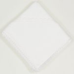 Ecru christening canvas with white lace | liloo