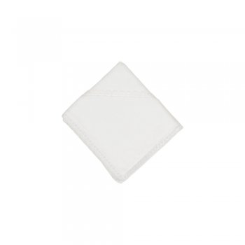 White organic cotton baptismal font