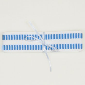 Azure with white christening swaddle