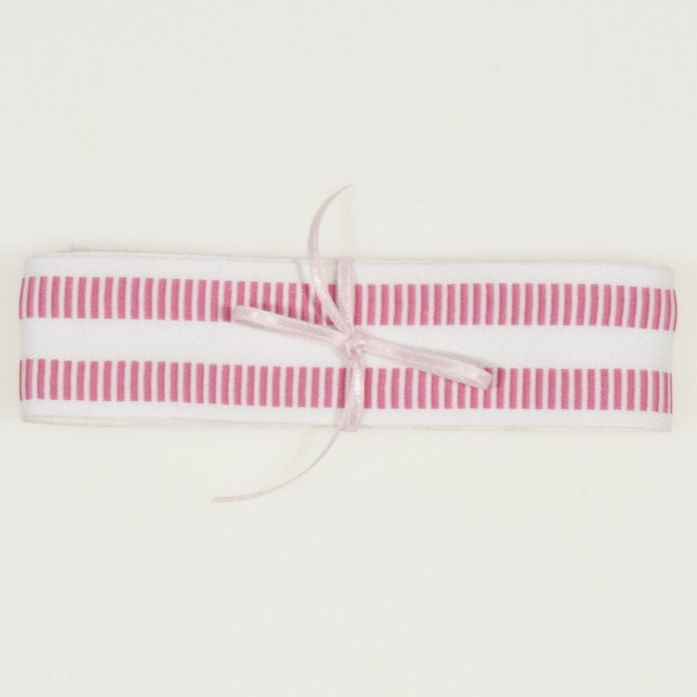 Pink with white christening swaddle | liloo