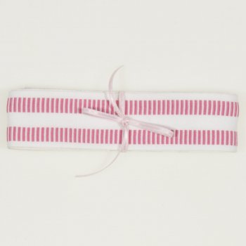 Pink with white christening swaddle