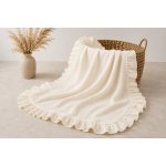 Premium muslin ruffle blanket – Ivory Premium muslin ruffle blanket – Ivory