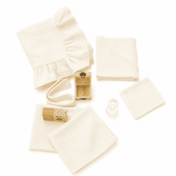 Trusou botez ivory premium din muselina