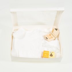 Trusou botez ivory premium din muselina