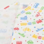 White side-snaps long-sleeve bodysuit with transport toys print | liloo