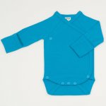 Blue moon organic cotton side-snaps long-sleeve bodysuit with gloves | liloo