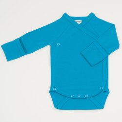 Blue moon organic cotton side-snaps long-sleeve bodysuit with gloves 