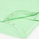 Irish green side-snaps long-sleeve bodysuit with gloves | liloo