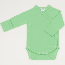 Irish green side-snaps long-sleeve bodysuit with gloves 