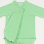 Irish green side-snaps long-sleeve bodysuit with gloves | liloo