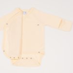 Vanilla custard side-snaps long-sleeve bodysuit with gloves | liloo