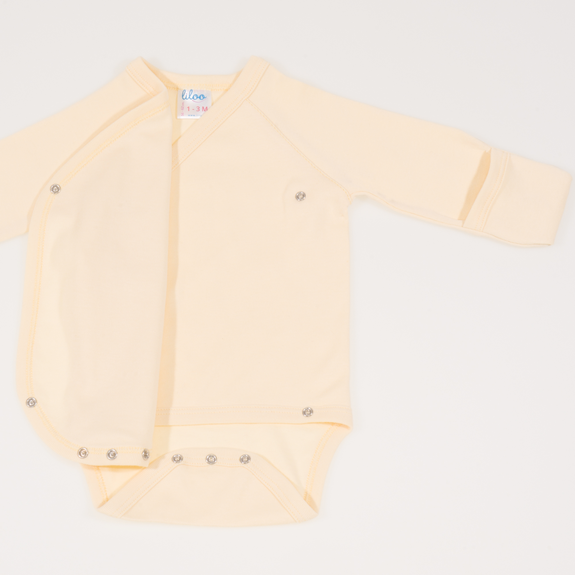 Vanilla custard sidesnaps longsleeve bodysuit with gloves at 21.45Lei liloo