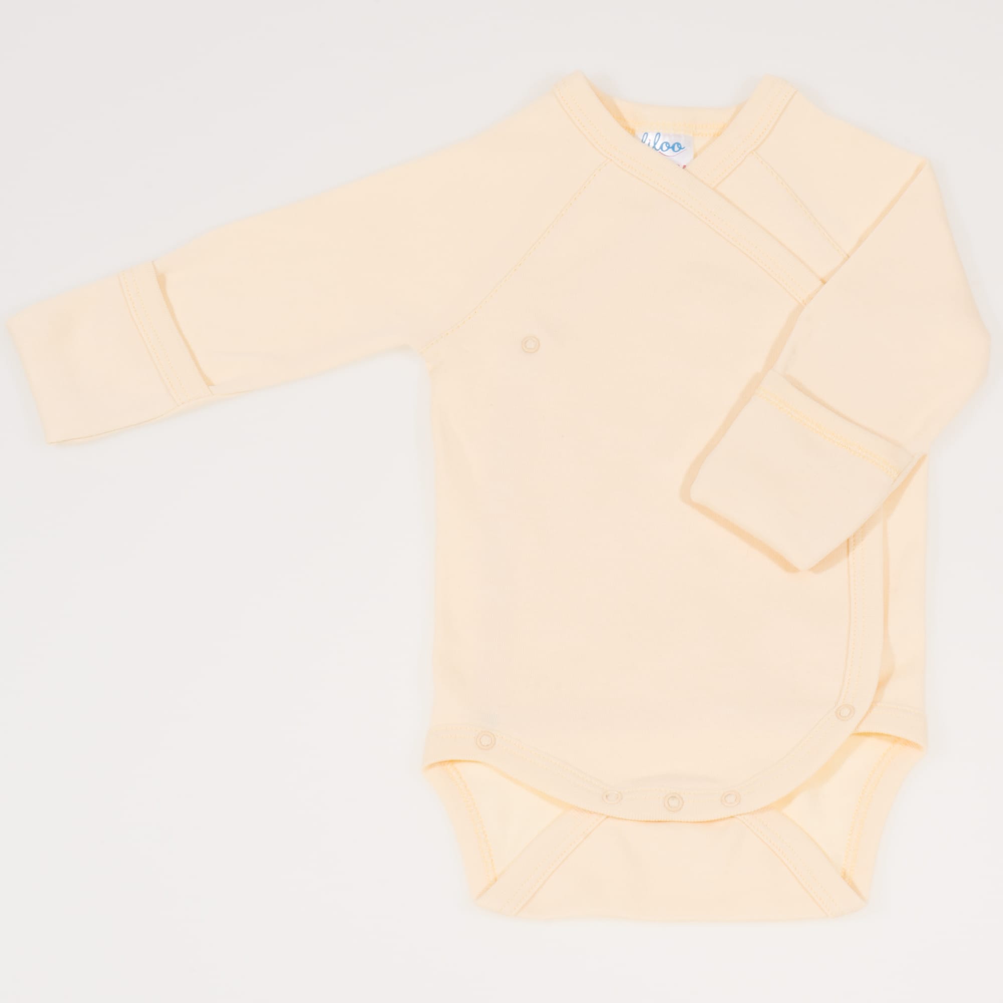 Vanilla custard sidesnaps longsleeve bodysuit with gloves at 21.45Lei liloo