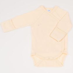 Vanilla custard side-snaps long-sleeve bodysuit with gloves 