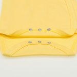 Minion yellow side-snaps long-sleeve bodysuit with cow print| liloo