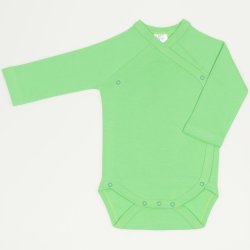 Irish green side snaps long sleeve bodysuit without print