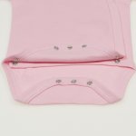  Orchid pink side-snaps long-sleeve bodysuit with giraffe print | liloo