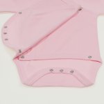  Orchid pink side-snaps long-sleeve bodysuit with zebra with balloons print  | liloo