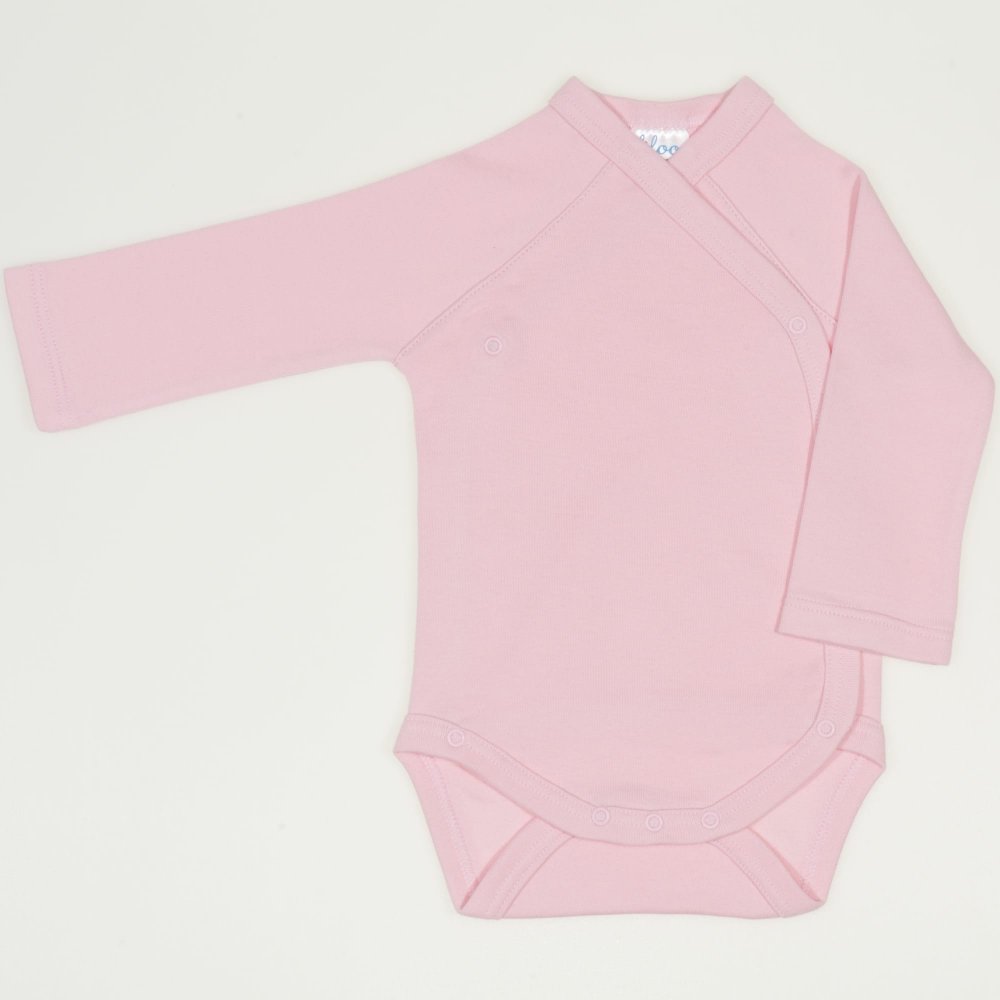 Orchid pink side-snaps long-sleeve bodysuit  | liloo