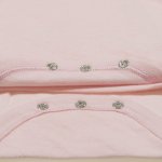 Body capse laterale maneca lunga roz pal - material multistrat premium cu model | liloo