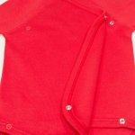 Red tomato side-snaps long-sleeve bodysuit | liloo