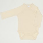 Vanilla custard side-snaps long-sleeve bodysuit | liloo