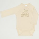 Vanilla custard side-snaps long-sleeve bodysuit with sweet bee print | liloo