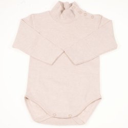 Body maneca lunga tip helanca (maleta) bumbac organic bej