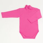 Cyclamen organic cotton turtleneck bodysuit | liloo