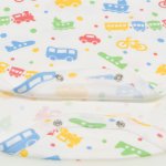 White turtleneck bodysuit with transport toys print | liloo