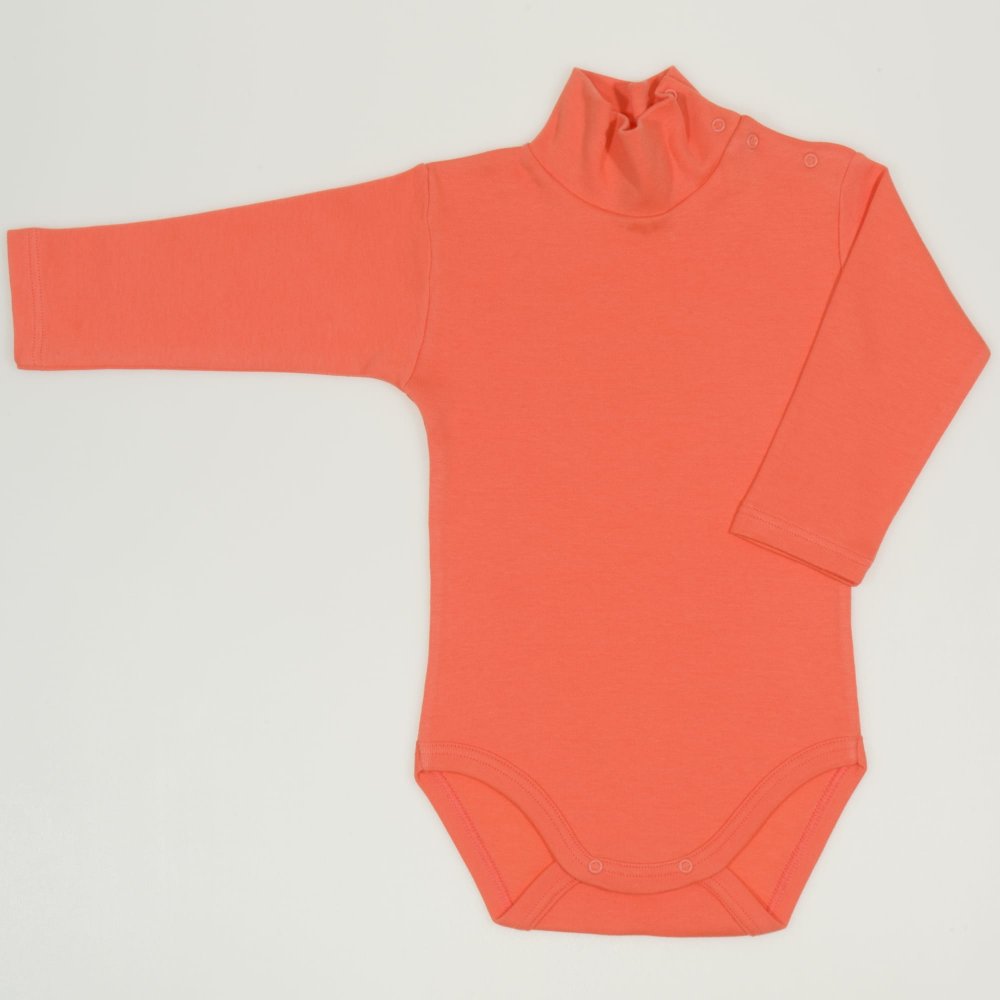 Salmon living coral turtleneck bodysuit uni | liloo