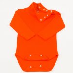 Body maneca lunga tip helanca maleta bumbac organic portocaliu | liloo 