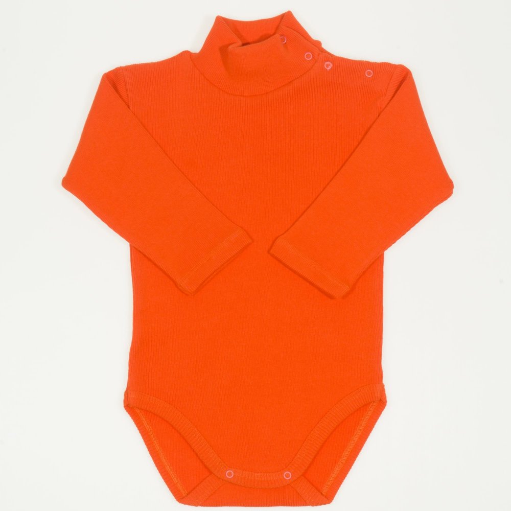 Orange thick turtleneck bodysuit | liloo